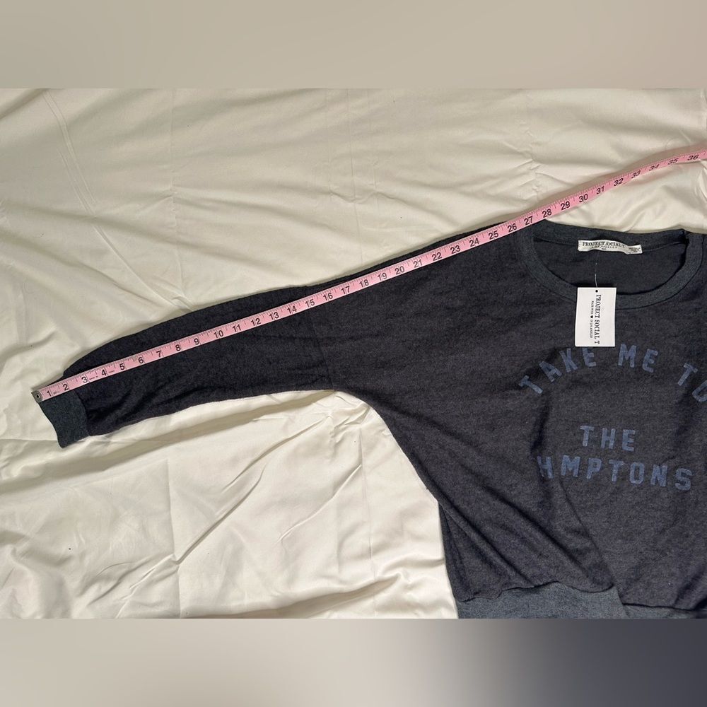 Project Social T “Take Me to the Hamptons” Graphic Sweatshirt Pullover NWT Small - Picture 9 of 10